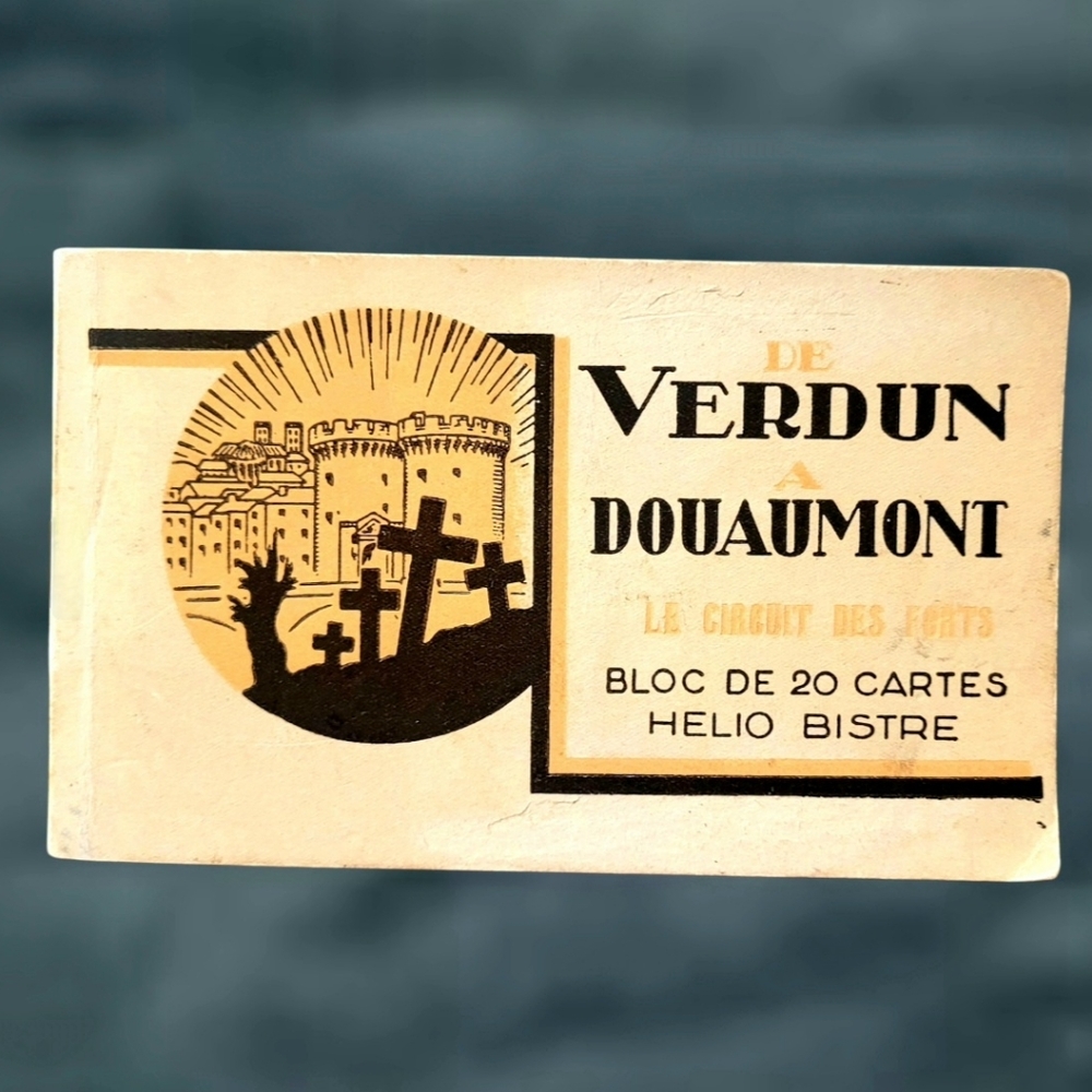 WWI DE VERDUN DOUAUMONTAL' E MOUVANT CIRCUIT BLOC D E20 CARTES VTG POSTCARDS